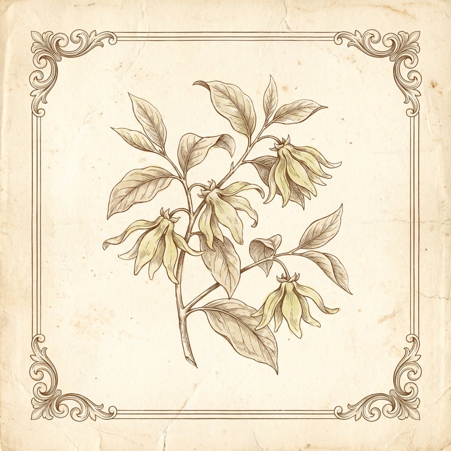 Ylang-ylang, white flowers